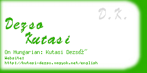 dezso kutasi business card